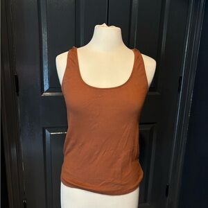 Stateside Brown Fitted Sleeveless Tank Top